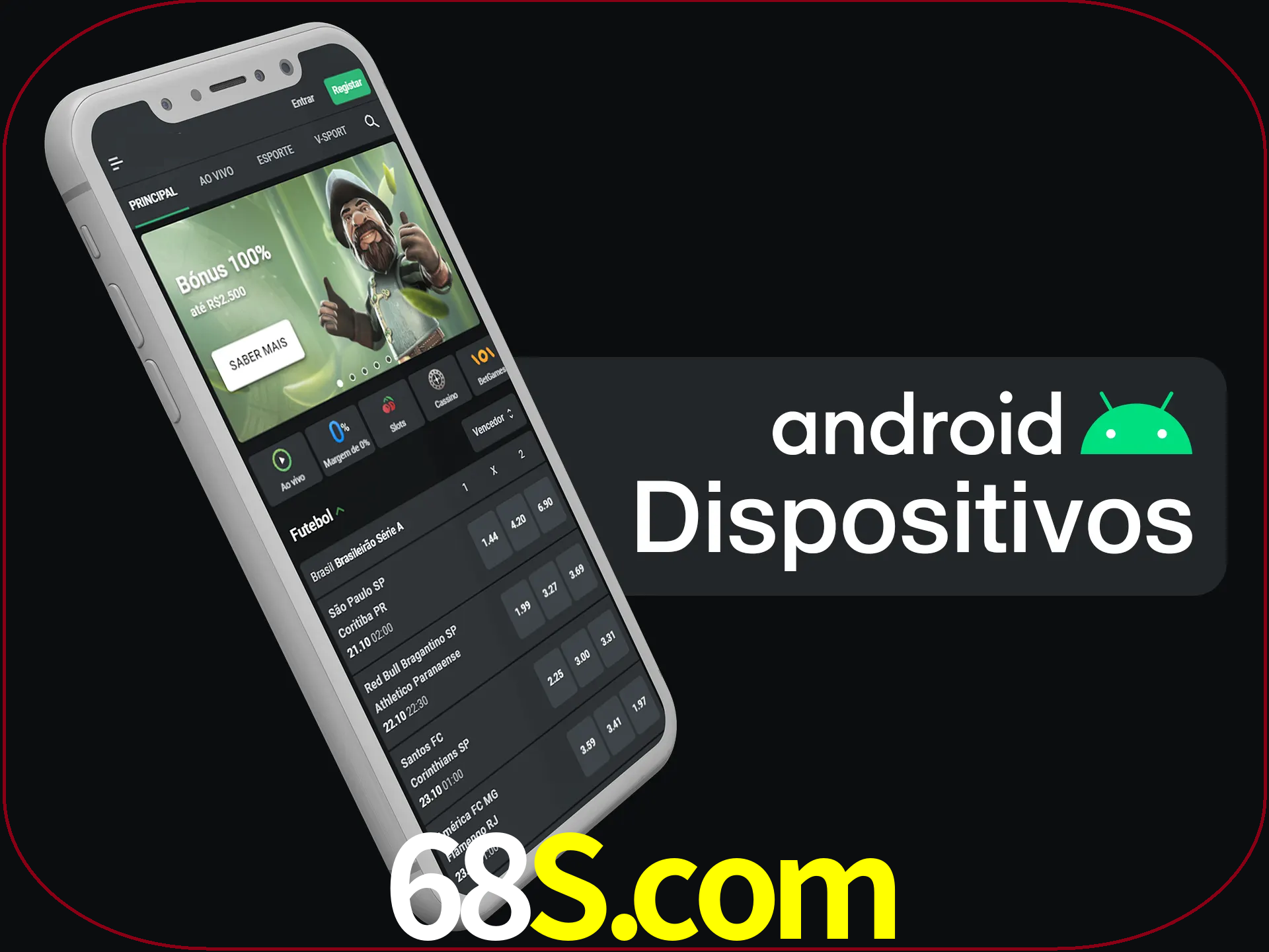 O aplicativo suporta a maioria de todos os dispositivos Android.