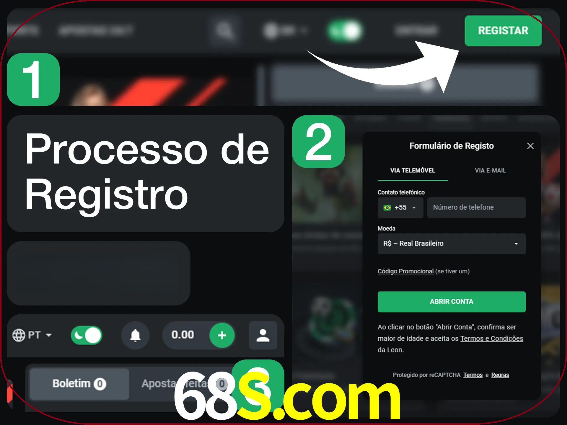O processo de registro na LeonBet é simples.
